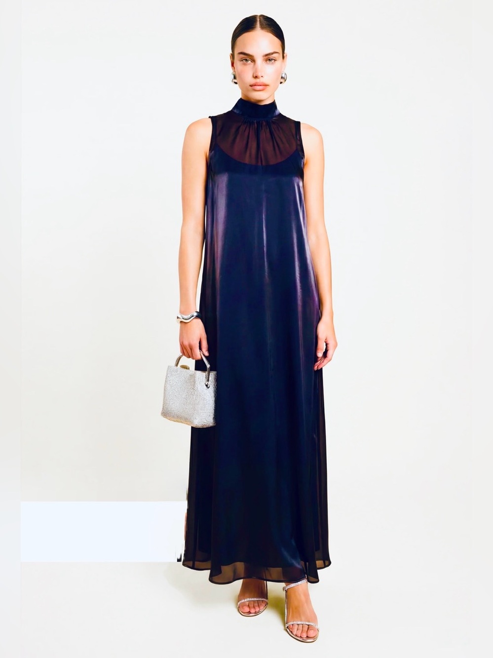 Few Moda | Caara | Alette Sheer Yoke Maxi Dress